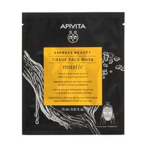 Тканевая лифтинг-маска для лица Apivita Express Beauty Tissue Face Mask Mastic Firming & Lifting Effect, 15 мл