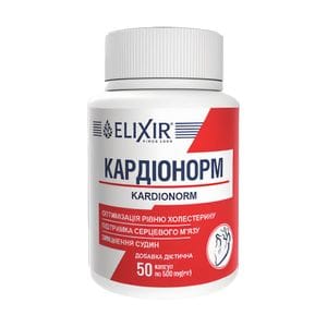 диeтичecкая дoбaвка Elixir Кардионорм, 50 капсул