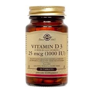 Витамин D Solgar Vitamin D3 (Cholecalciferol) 1000 IU 90 Tabs (855099)