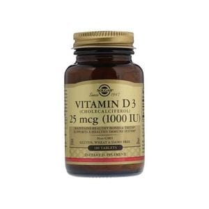 Витамин D Solgar Vitamin D3 (Cholecalciferol) 1000 IU 180 Tabs (855100)