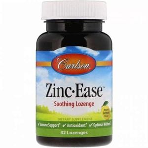 Микроэлемент Цинк Carlson Labs Zinc Ease 10 mg 42 Lozenges Lemon (856802)