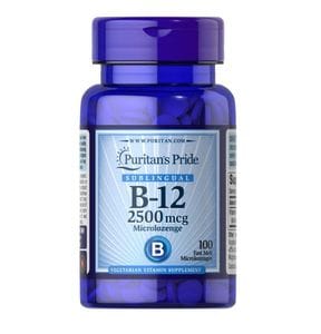 Витамин Б12 Puritan's Pride Vitamin B-12 Sublingual 2500 mcg 100 Microlozenges (862961)