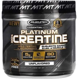 Креатин моногидрат MuscleTech Essential Series Platinum 100 % Creatine 400 g /80 servings/ Unflavored (875156)