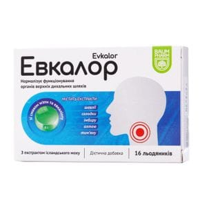 Эвкалор Baum Pharm Evkalor со вкусом мяты и эвкалипта, 16 леденцов