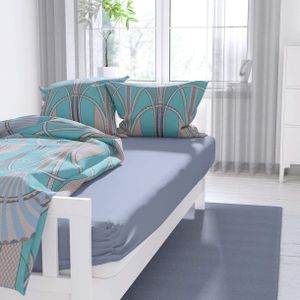 Простирадло на резинці LeLit Поплін Сірий 90/200/25 L-2042 (903953)