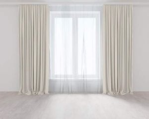 Комплект штор Lux Portiery Микровелюр Кремово-Белых 200х270 - 2 шт (AV89624) (912853)