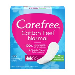 Ежедневные гигиенические прокладки Carefree Cotton Feel Normal Aloe, 56 шт