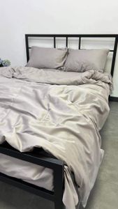 Комплект постельного белья Satin Premium евро 200х220 наволочки 50х70 серебро (972798)