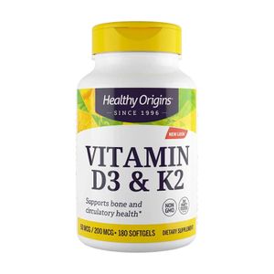 Витамин Д3 и К2 Healthy Origins Vitamin D3 & K2, в гелевых капсулах