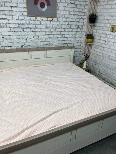 Плед плюшевый теплый 180х215 см Молочный (П4К-mur-flis-pled-007-02) (1003732)