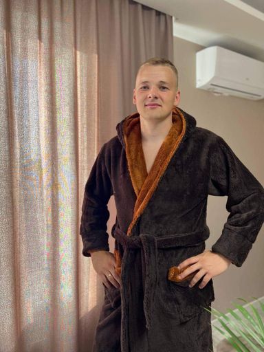 Халат чоловічий махровий XXXL Коричневий (П4К-Al-male-halat-003-04) (1008570)