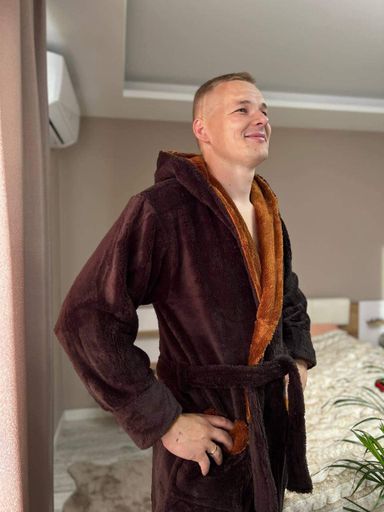 Халат мужской махровый XL Коричневый (П4К-Al-male-halat-003-02) (1008574)