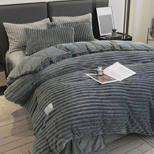 Комплект постельного белья евро Cotton home шарпей антрацит велюр (UT-51-4-30-10) (1009111)