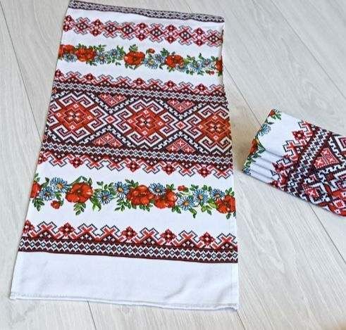 Кухонні рушники Luxyart "Вінок" розмір 35*70 см рогожа 5 шт (LR-264) (1009207)