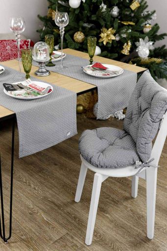 Круглая подушка для стула Merry Christmas серая D40см ТМ Прованс (1013955)
