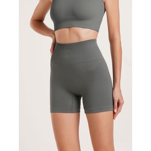 Уценка! Бесшовные шорты женские Giulia Shorts Rib Shape в рубчик, Poppy Seed, размер S/M