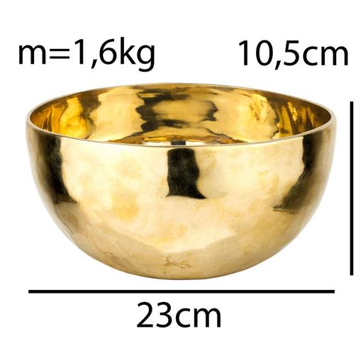 Співоча чаша Тибетська Singing bowl Ручна холодна ковка 23/23/10.5см Бронза полірована (27399) (1016313)