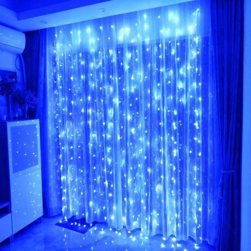 Гірлянда штора FMA Водоспад 3х2 м 280 LED Синій (1309544996) (1016341)