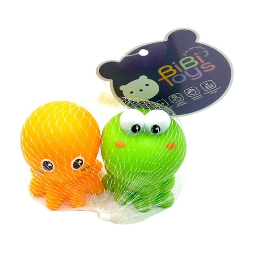 Набор для купания Bibi Toys Морские обитатели, от 3 лет (осьминог 5.7*5.7*7.5 см, 1 шт + лягушка 6.4*5.4*8 см, 1 шт) (761100BT)