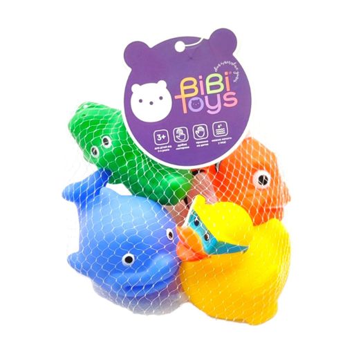 Набор для купания Bibi Toys Водные жители, от 3 лет, 9.5*6*9 см, 4 шт (760929BT)