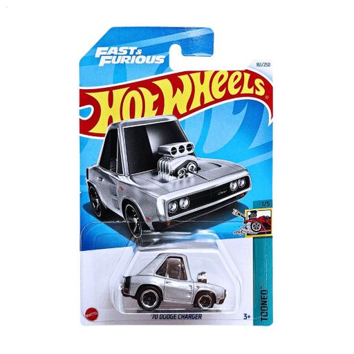 Базовый автомобиль Hot Wheels 70 Dodge Charger, серебристый, от 3