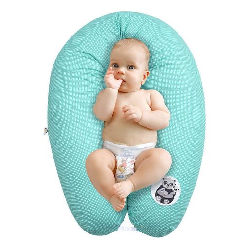 Подушка для беременных и кормления IDEIA Papaella 30x170 c карабином горошек ментол (1019491)