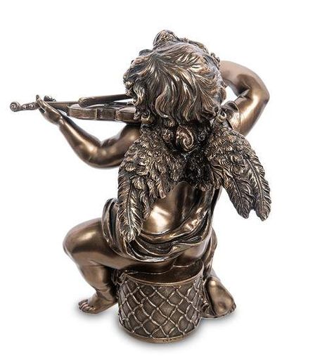 Інтер'єрна статуетка Херувім 17 см Veronese Коричневий AL229096 (1020775)