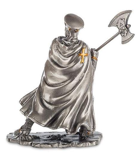 Настільна міні фігурка Лицар хрестоносець 10 см Veronese Сріблястий AL229116 (1020903)