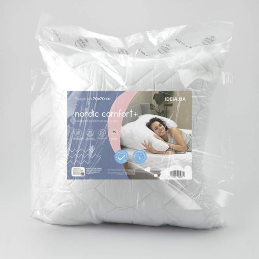 Подушка IDEIA 60x60 Nordic Comfort стеганная белая (1021353)