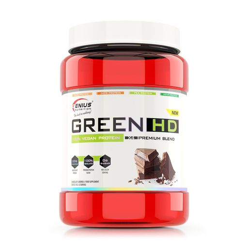 Протеин Genius Nutrition Green-HD Шоколад, в порошке, 750 г
