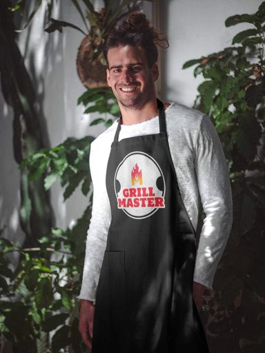 Фартух кухонний з принтом Кавун Grill Master 68 см Чорний (1021992)