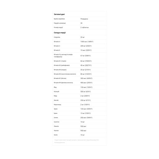 Мультивитамины для женщин BioTechUSA Multivitamin For Women, 60 таблеток