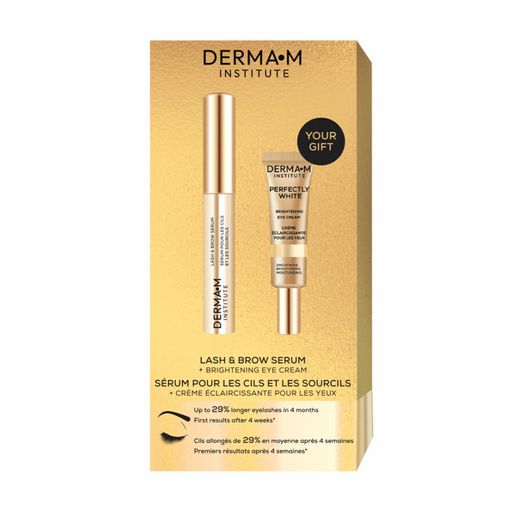 Набір для обличчя Derma M Institute (сироватка для брів та вій, 3 мл + крем для шкіри наволо очей, 15 мл)