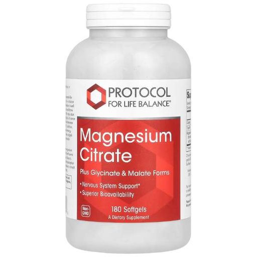 Микроэлемент Магний Protocol for Life Balance Magnesium Citrate 134 mg 180 Softgels (1031762)