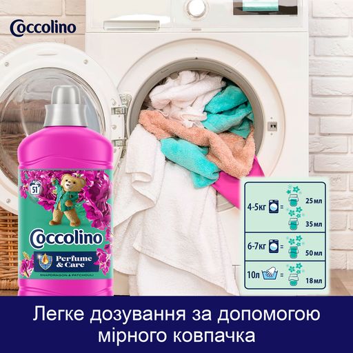 Уценка! Кондиционер для белья Coccolino Perfume & Care Snapdragon & Patchouli 51 стирка, 1.275 л