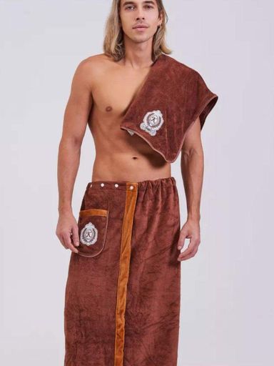 Мужской комплект для сауны 85х150 Красный (П4К-novo-m-sauna-002) (1036089)
