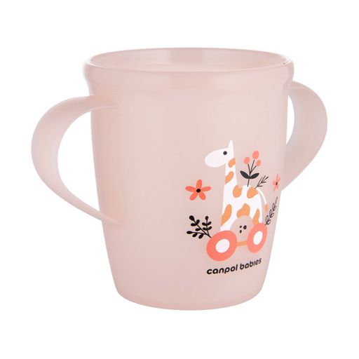 Дитяча кружка Canpol Babies Toys з ручками, рожева, від 1 року, 250 мл (2/101_pin)