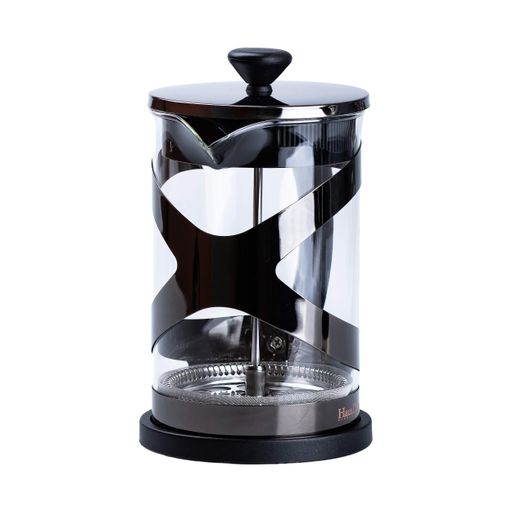 Френч-прес чайник скляний Haus Roland 800 мл з фільтром, чорний TS Kitchen HP33540B (1037082)