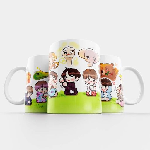 Чашка Fan Girl БТС звірята - BTS (15717) 330 мл Білий (1044974)