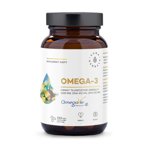 Омега-3 Aura Herbals Omega-3 1200 мг, 120 гелевых капсул