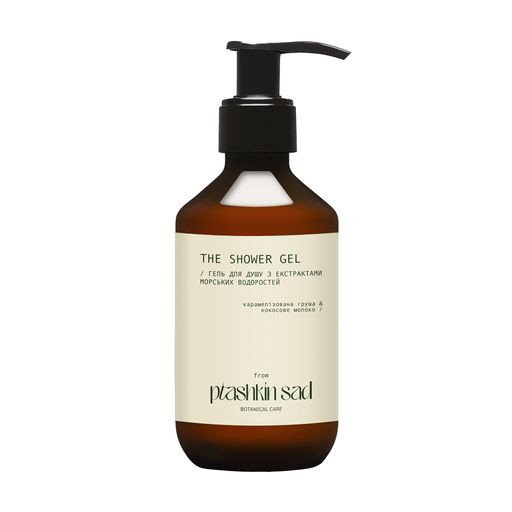 Гель для душа Ptashkin Sad The Shower Gel Карамелизованная груша & кокосовое молоко, с экстрактами морских водорослей, 300 мл