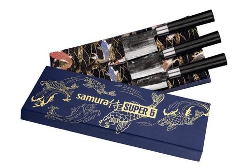 Набір з 3-х кухонних ножів (універсальний, Накірі, Сантоку) Samura Super 5 (SP5-0220) (1056054)