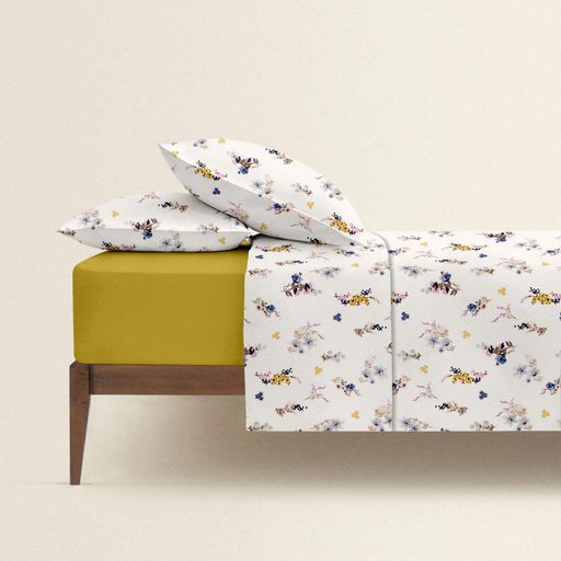 Двоспальна постіль з простирадлом на гумці Cosas Summer Garden CS2 180х220 см Різнокольоровий (1060097)