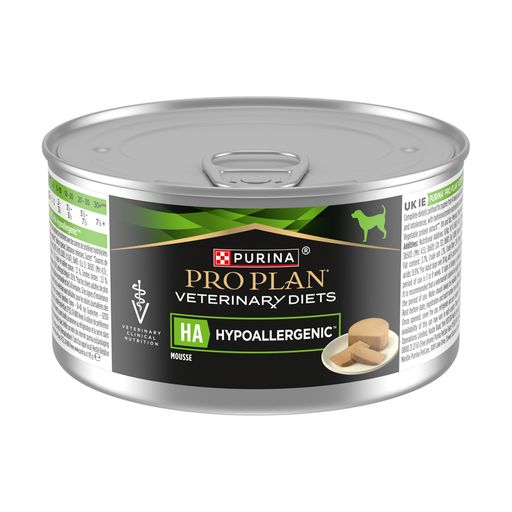 Вологий корм для цуценят та дорослих собак Pro Plan Veterinary Diets HA Hypoallergenic для зниження ознак непереносимості, мус, 195 г