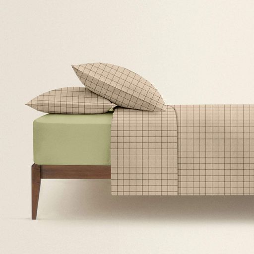 Полуторна постільна білизна BEIGE GEOMETRY CS5 COSAS Бежевий 160х220 см (1068076)