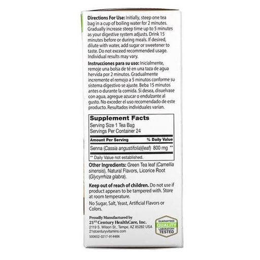 Замінник харчування 21st Century Herbal Slimming Tea Caffeine Free 24 Tea Bags Lemon Lime (1068162)