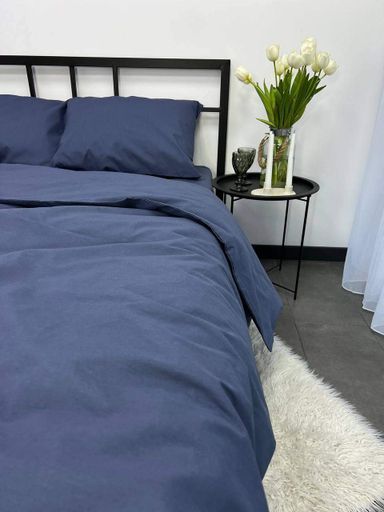 Комплект постельного белья полуторный 150х210 Бязь Gold Luxe наволочки 70х70 джинс (1068236)