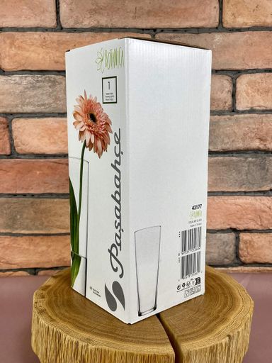 Скляна ваза для квітів Pasabahce Botanica 260 мм ПУ 43177 Декоративна скляна ваза (1069244)