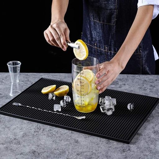 Барний килимок Premium Bar House гумовий Спіл-Стоп 60х30х1 см Чорний (1069368)