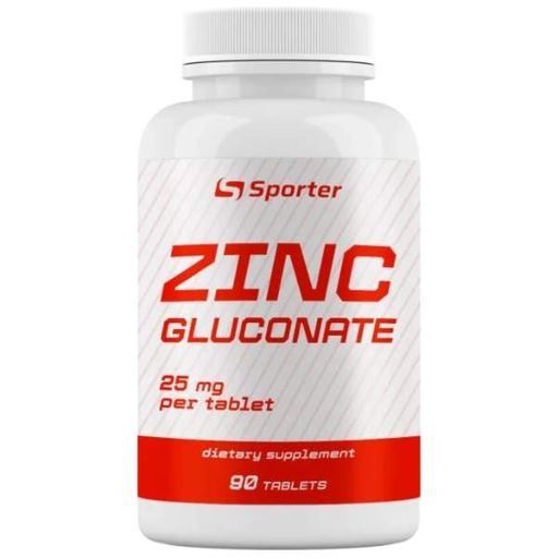 Мікроелемент Цинк для спорту Sporter Zinc Gluconate 25 mg 90 Tabs (1069489)
